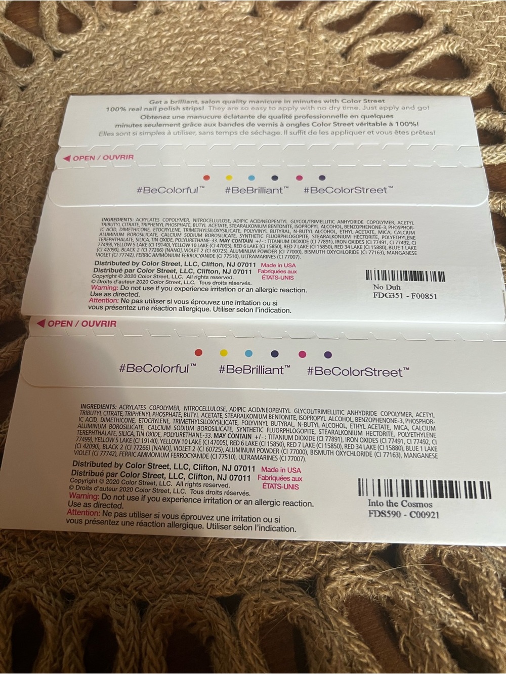 2 New Color Street Nail Strips Discontinued “No Duh” & “Into the Cosmos”  Sets - Picture 2 of 2